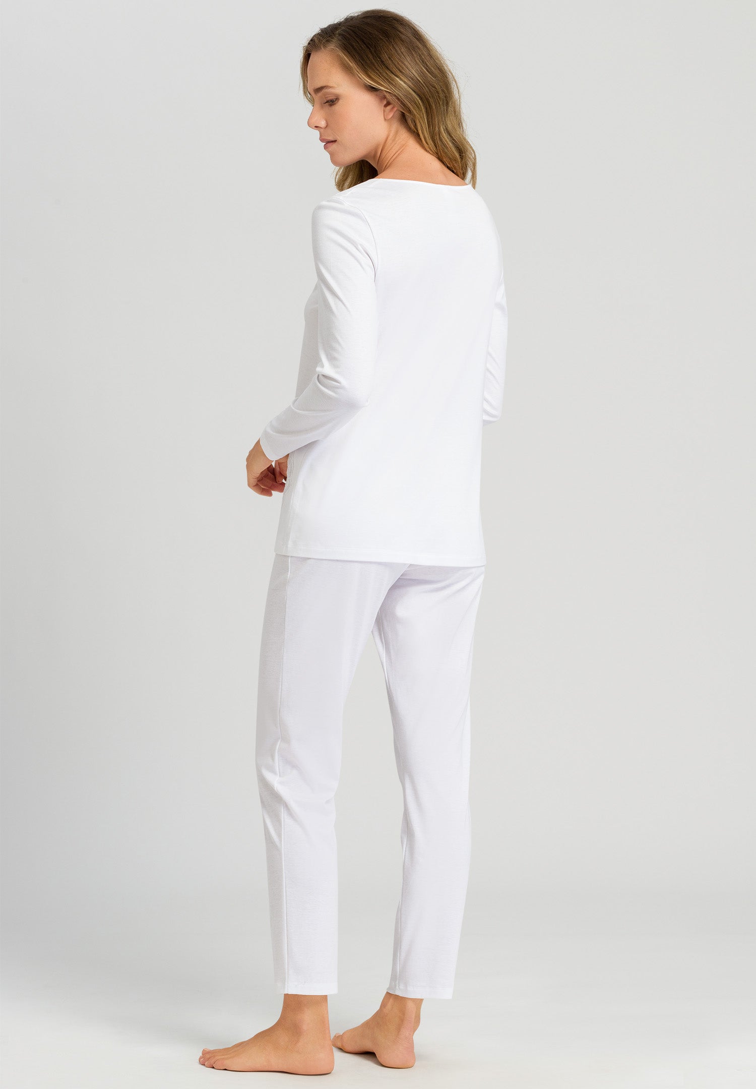 76107 Paola Long Sleeve Pajama Set - 101 White