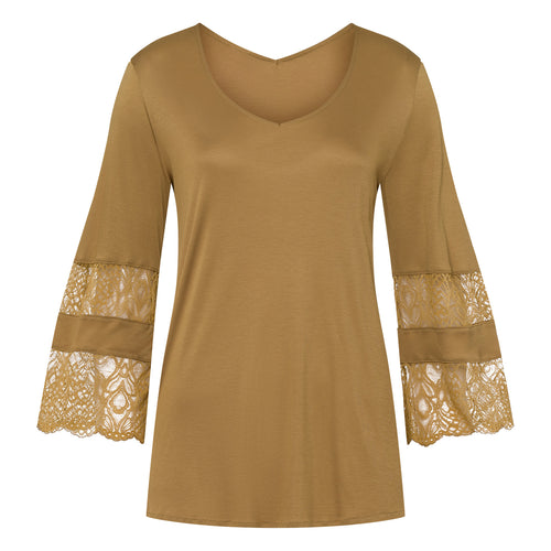 76166 Lilova Knit 3/4 Sleeve Shirt - 1246 Gold