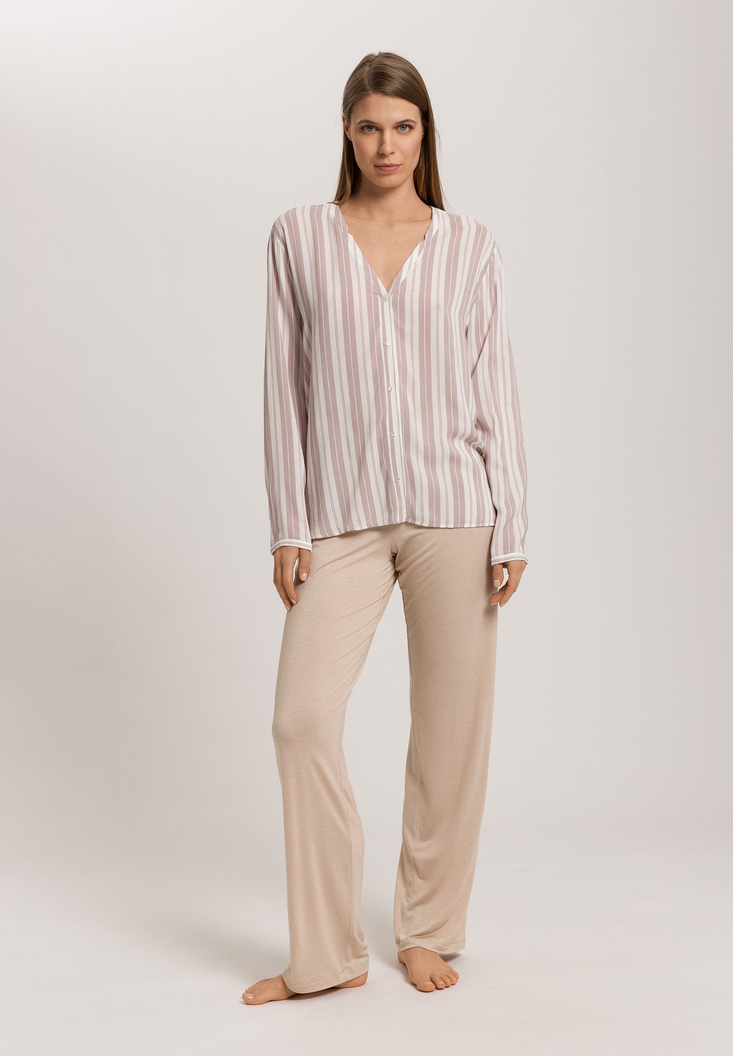 Lara Long Sleeve Shirt | Jaquard Stripe 76173-1076