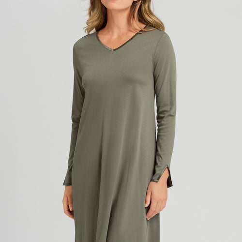 76278 Cleo Long Sleeve Nightgown - 2668 Antique Green
