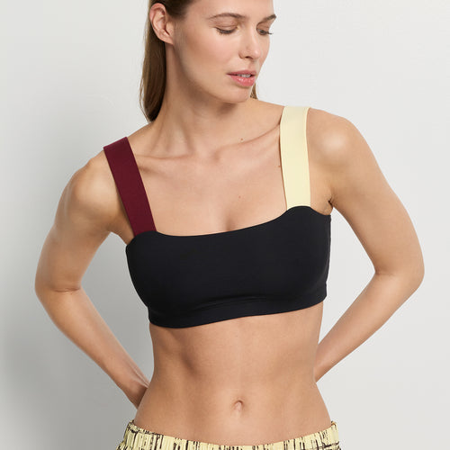 Arthur Arbesser X Hanro Color-Block Crop Top | Black Beauty 76325-2199