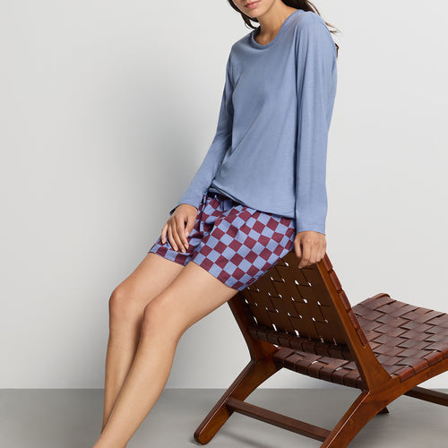 Arthur Arbesser X Hanro Crew Neck Cotton Top | Stonewash 76334-2538