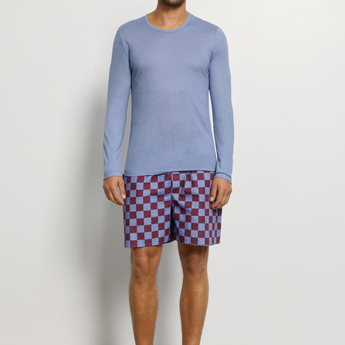 Arthur Arbesser X Hanro Crew Neck Cotton Top | Stonewash 76334-2538
