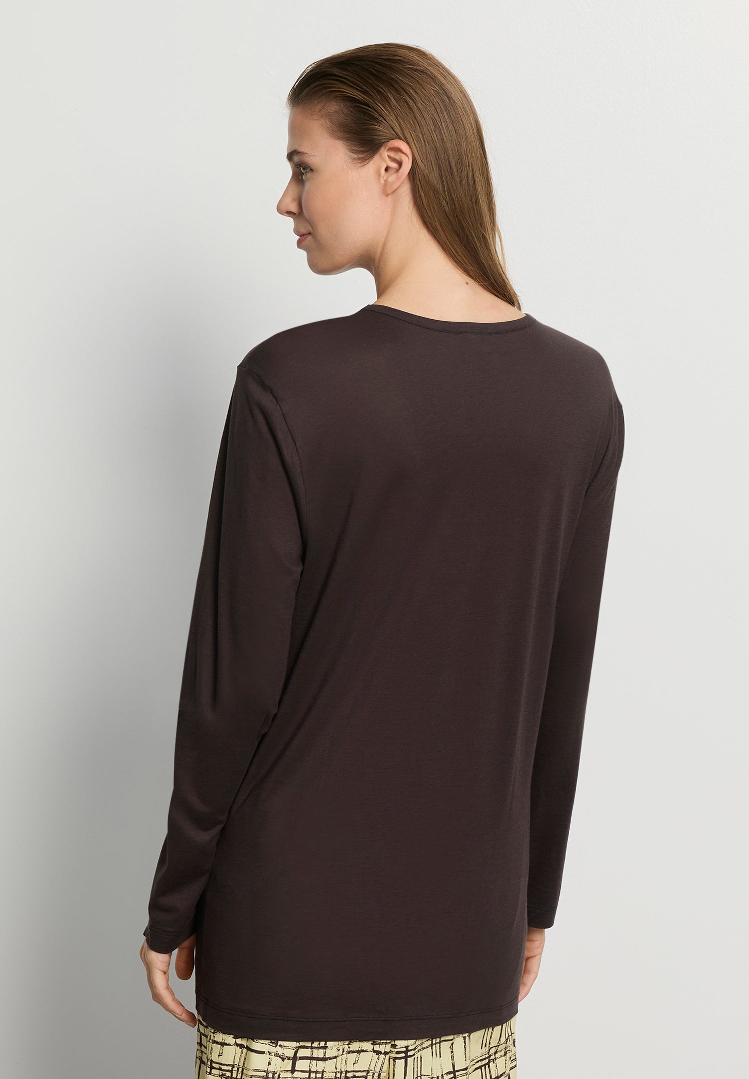 Arthur Arbesser X Hanro Crew Neck Cotton Top | Dark Pine 76334-2751