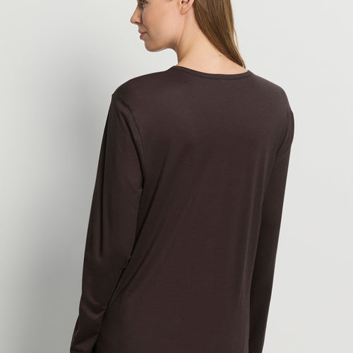 Arthur Arbesser X Hanro Crew Neck Cotton Top | Dark Pine 76334-2751