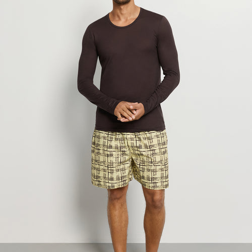 Arthur Arbesser X Hanro Crew Neck Cotton Top | Dark Pine 76334-2751