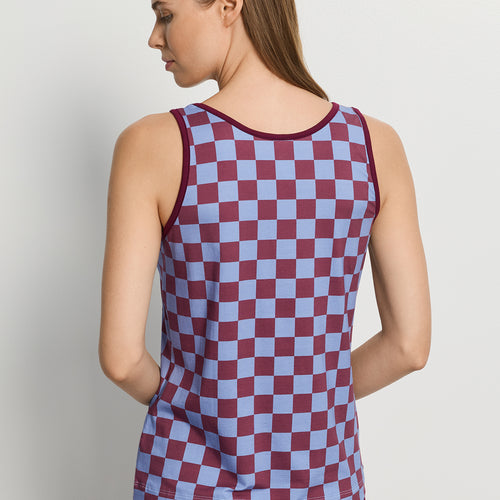 Arthur Arbesser X Hanro Tartan Tank Top | Chess Print 76342-3068