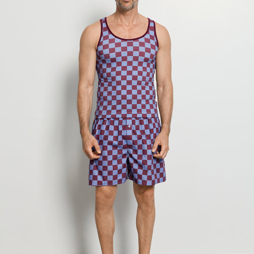 Arthur Arbesser X Hanro Tartan Tank Top | Chess Print 76342-3068