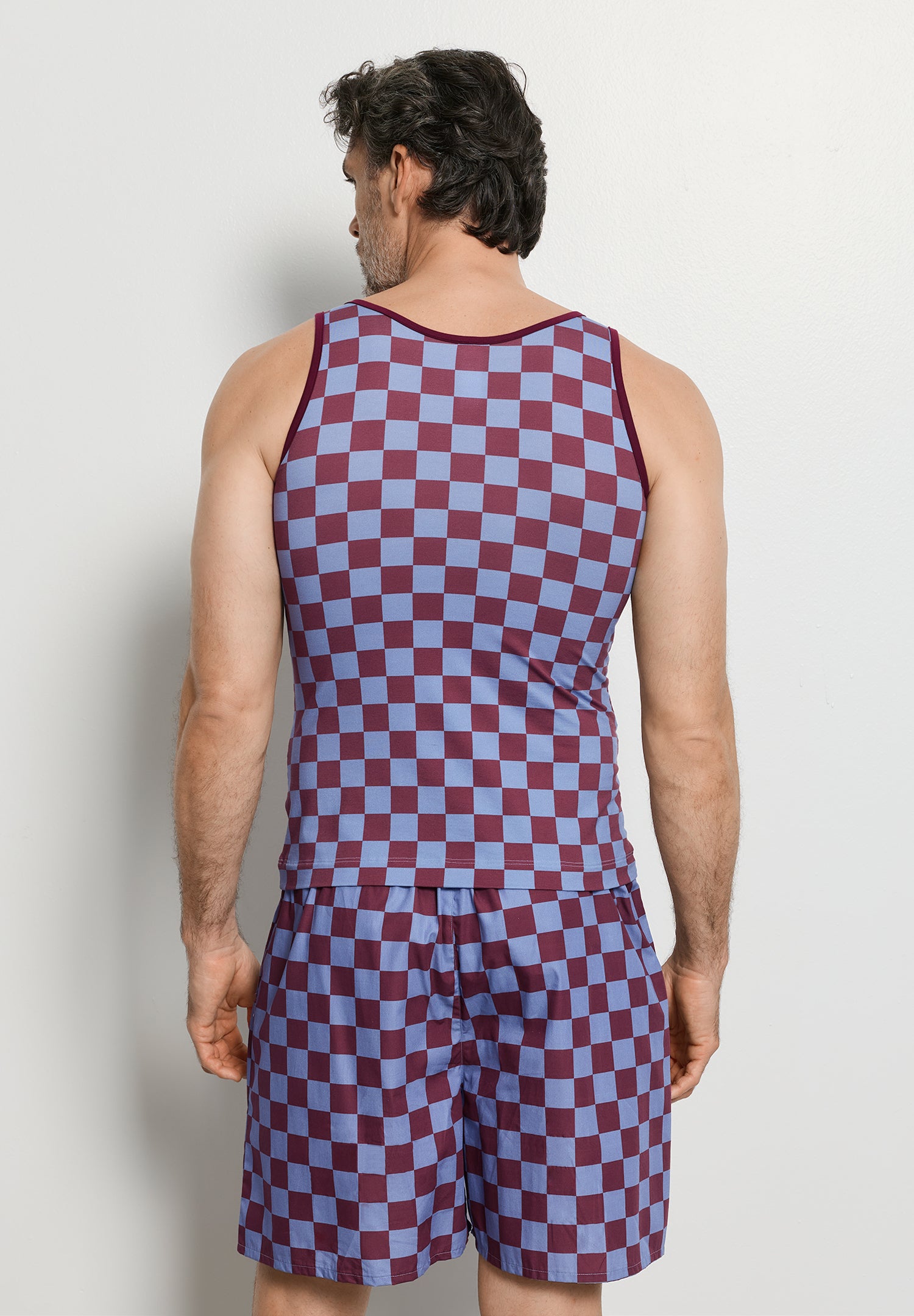 Arthur Arbesser X Hanro Tartan Tank Top | Chess Print 76342-3068