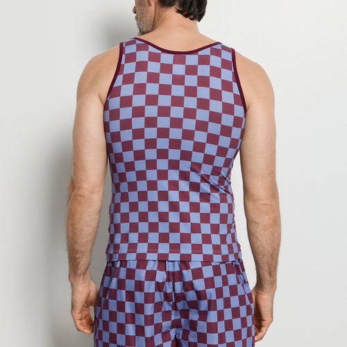 Arthur Arbesser X Hanro Tartan Tank Top | Chess Print 76342-3068