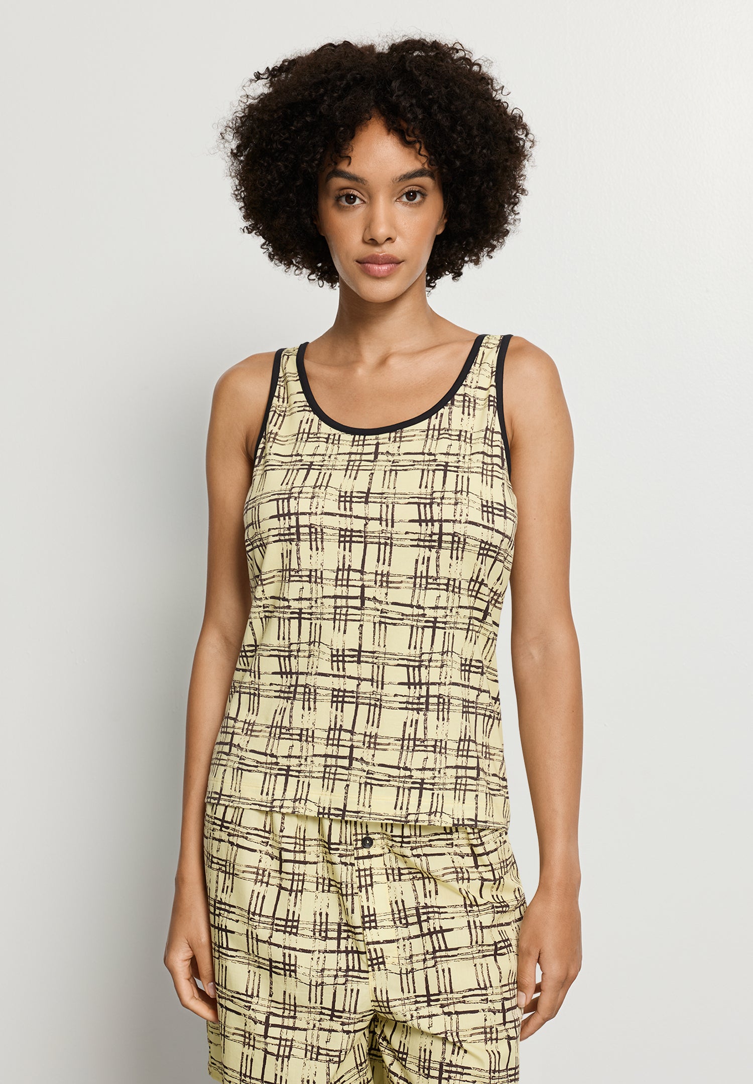 Arthur Arbesser X Hanro Tartan Tank Top | Tartan Print 76342-3069