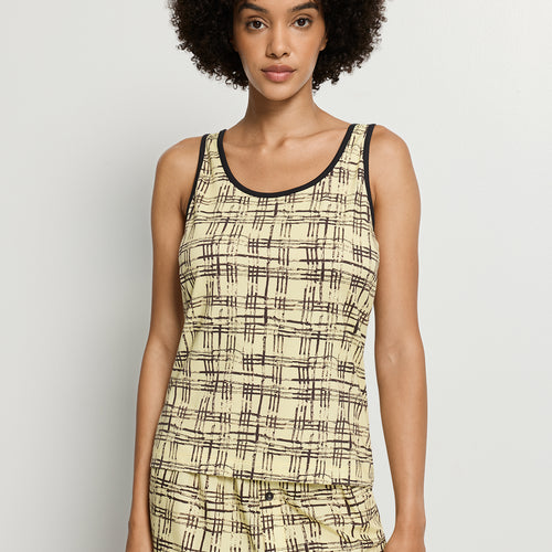 Arthur Arbesser X Hanro Tartan Tank Top | Tartan Print 76342-3069