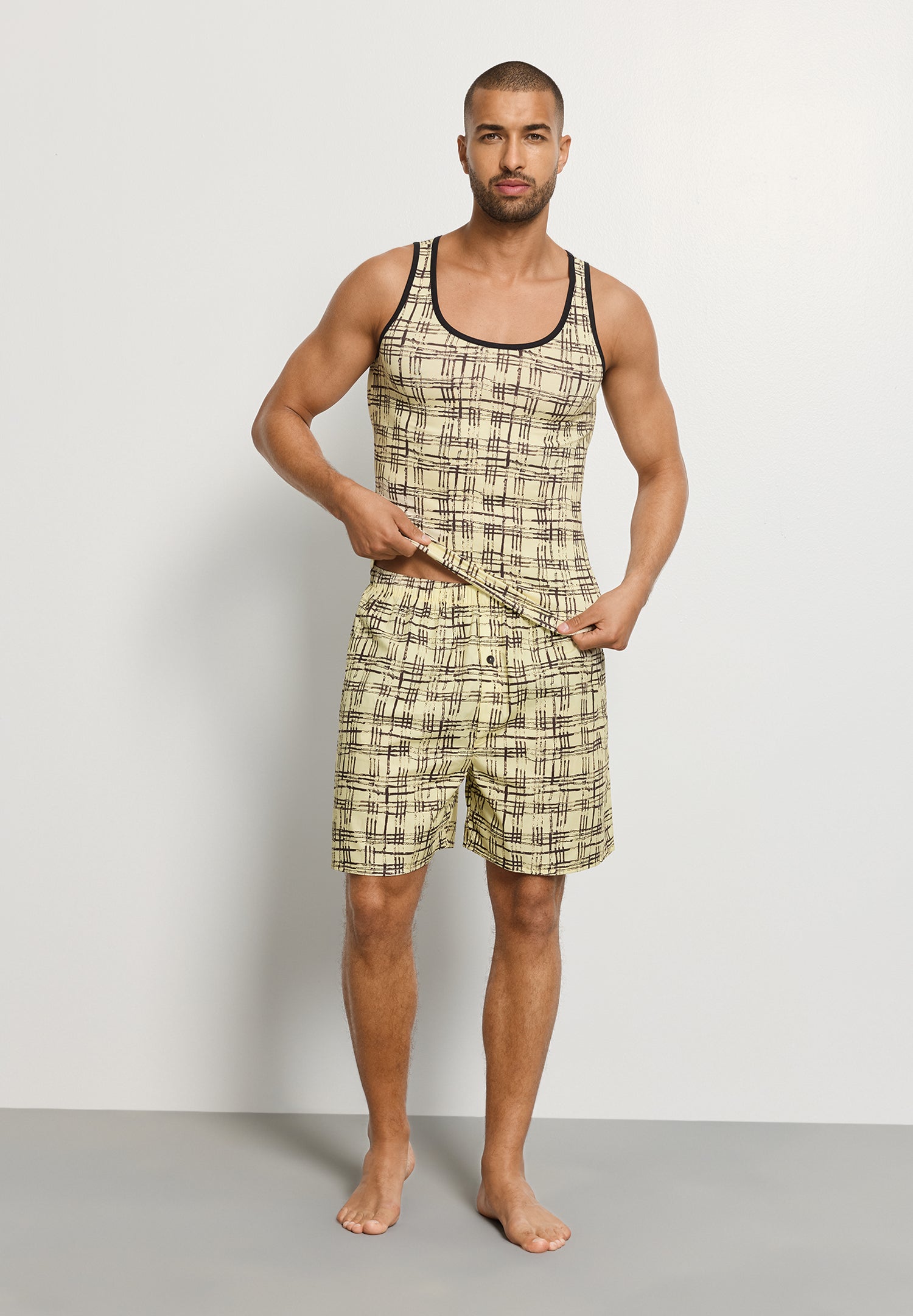 Arthur Arbesser X Hanro Tartan Tank Top | Tartan Print 76342-3069