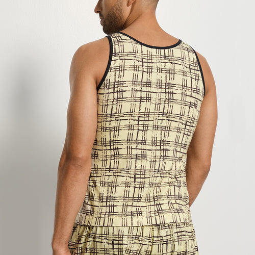 Arthur Arbesser X Hanro Tartan Tank Top | Tartan Print 76342-3069