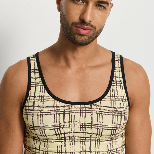 Arthur Arbesser X Hanro Tartan Tank Top | Tartan Print 76342-3069