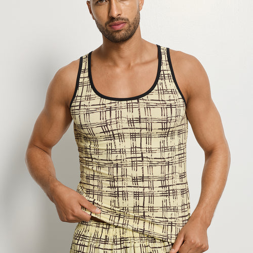 Arthur Arbesser X Hanro Tartan Tank Top | Tartan Print 76342-3069
