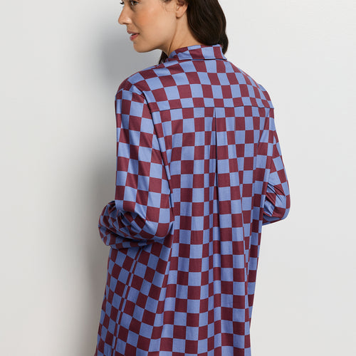 Arthur Arbesser X Hanro Checkered Cotton Shirt | Chess Print 76347-3068