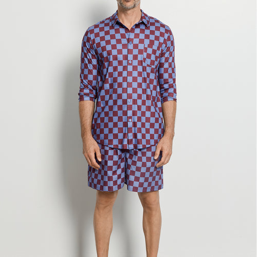 Arthur Arbesser X Hanro Checkered Cotton Shirt | Chess Print 76347-3068