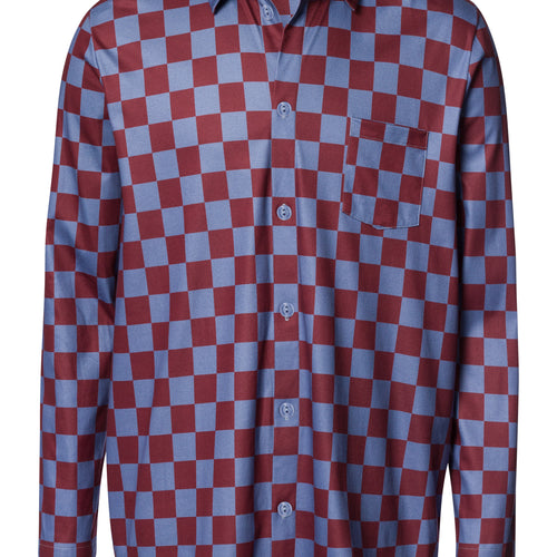 Arthur Arbesser X Hanro Checkered Cotton Shirt | Chess Print 76347-3068