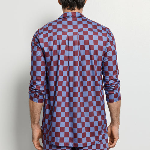 Arthur Arbesser X Hanro Checkered Cotton Shirt | Chess Print 76347-3068