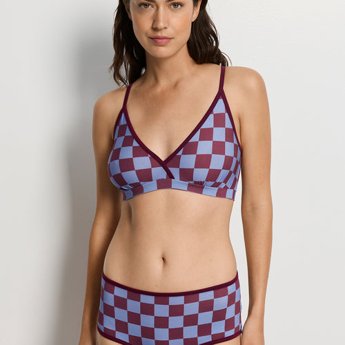 Arthur Arbesser X Hanro Tartan Crop Top | Chess Print 76348-3068