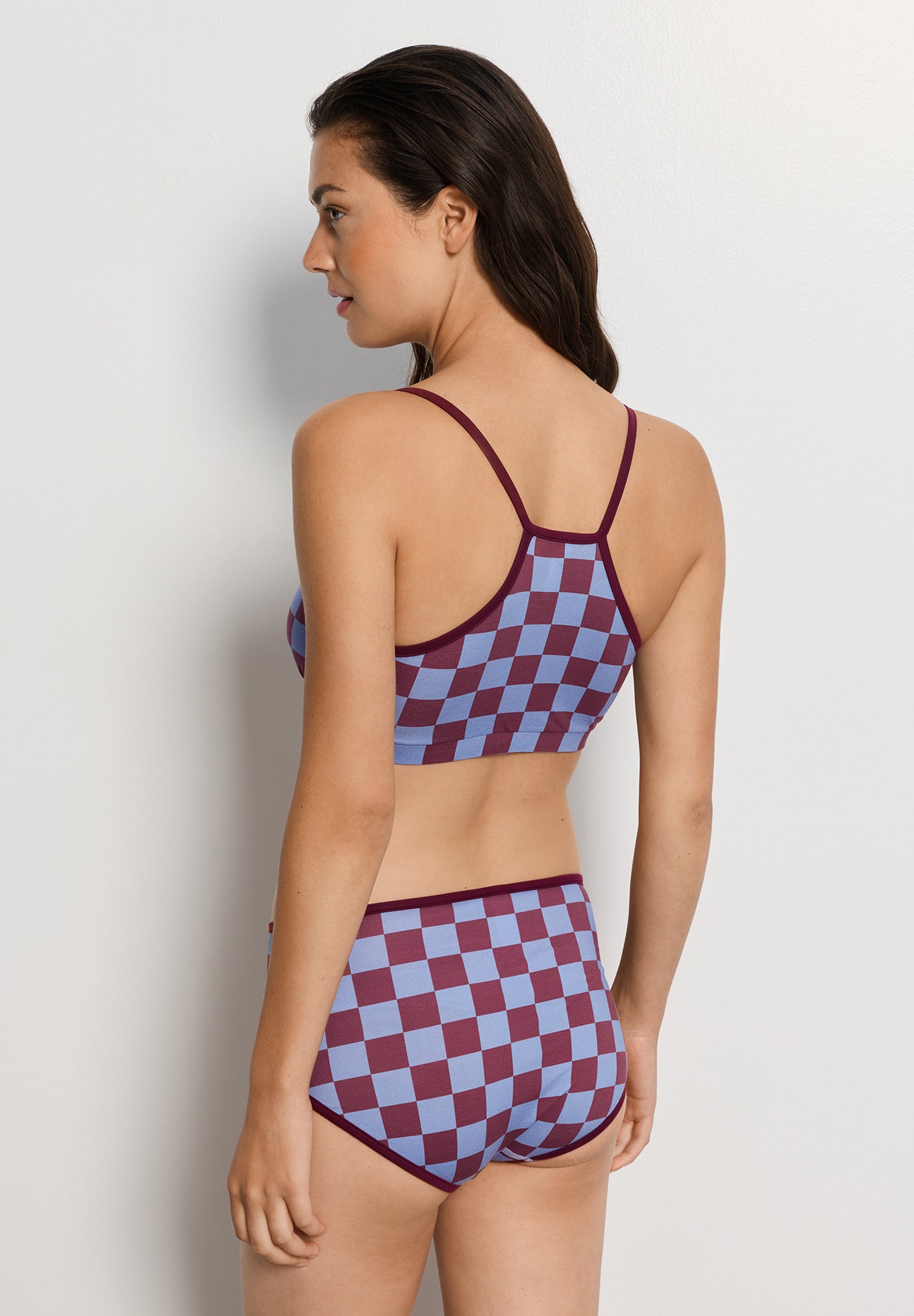 Arthur Arbesser X Hanro Tartan Crop Top | Chess Print 76348-3068