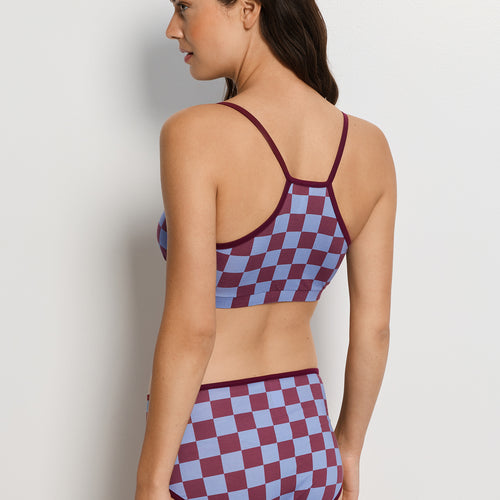 Arthur Arbesser X Hanro Tartan Crop Top | Chess Print 76348-3068