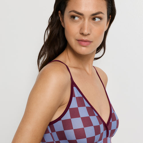 Arthur Arbesser X Hanro Tartan Crop Top | Chess Print 76348-3068