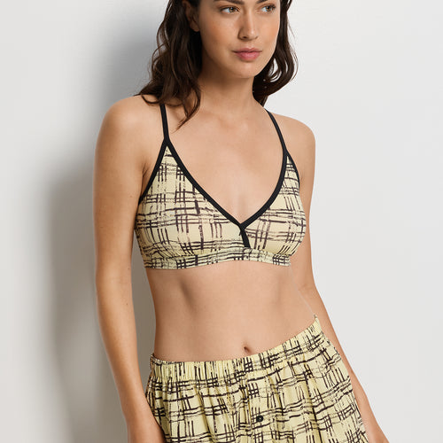 Arthur Arbesser X Hanro Tartan Crop Top | Tartan Print 76348-3069