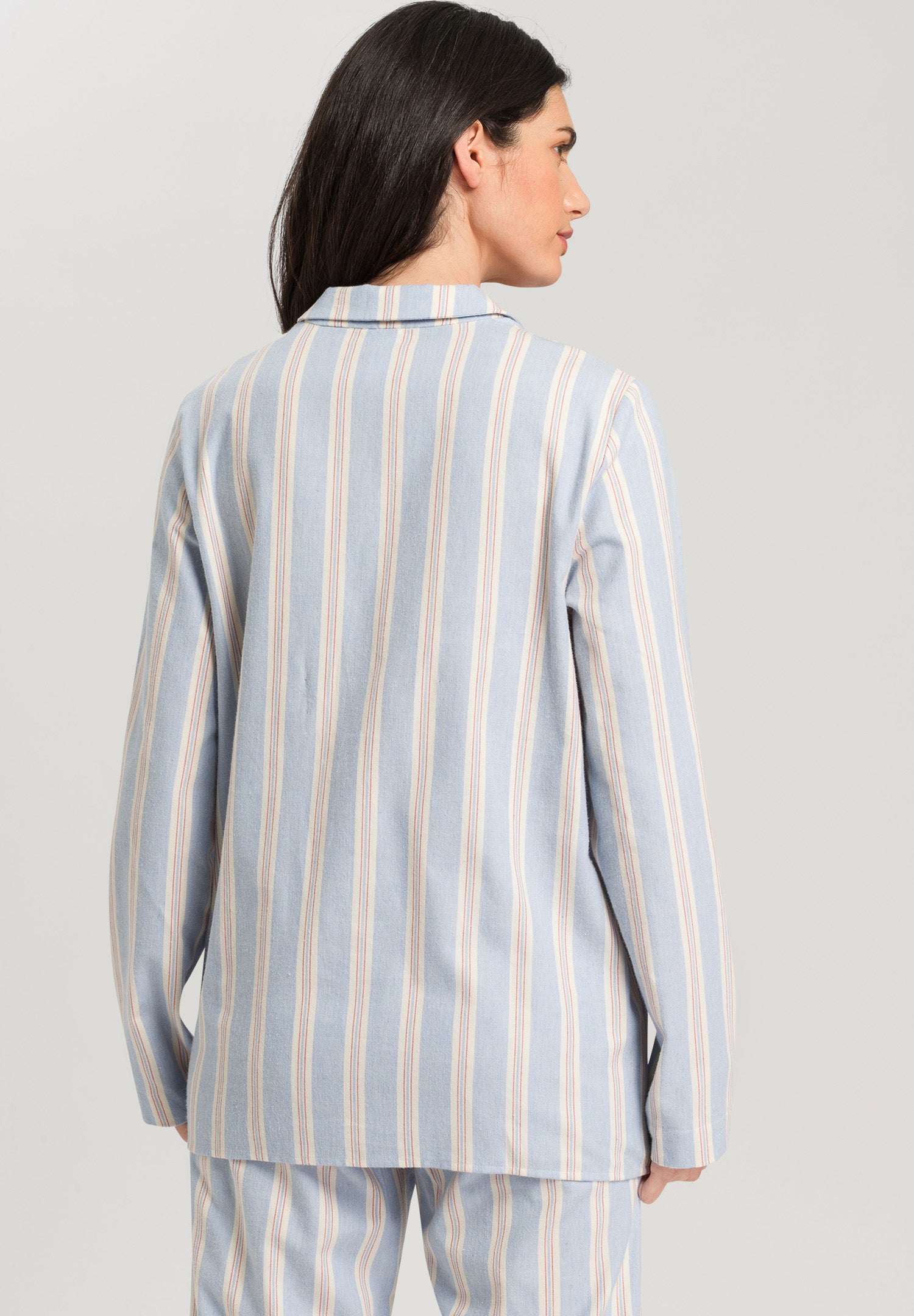 76484 Loungy Nights Flannel Long Sleeve Shirt - 2988 Soft Stripe