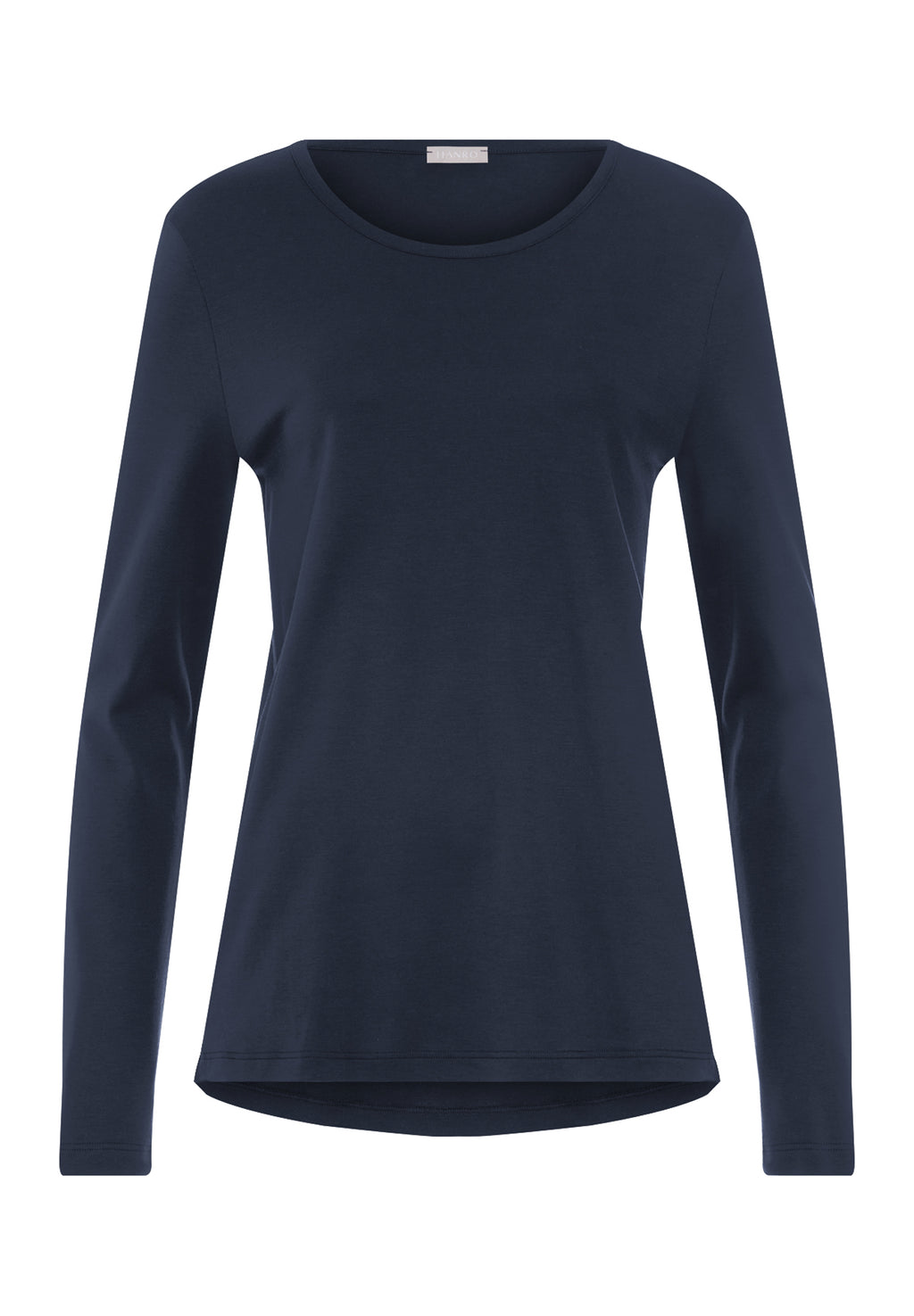 Loungy Nights Relaxed Round Neck Cotton Top | Deep Navy 76491-1610