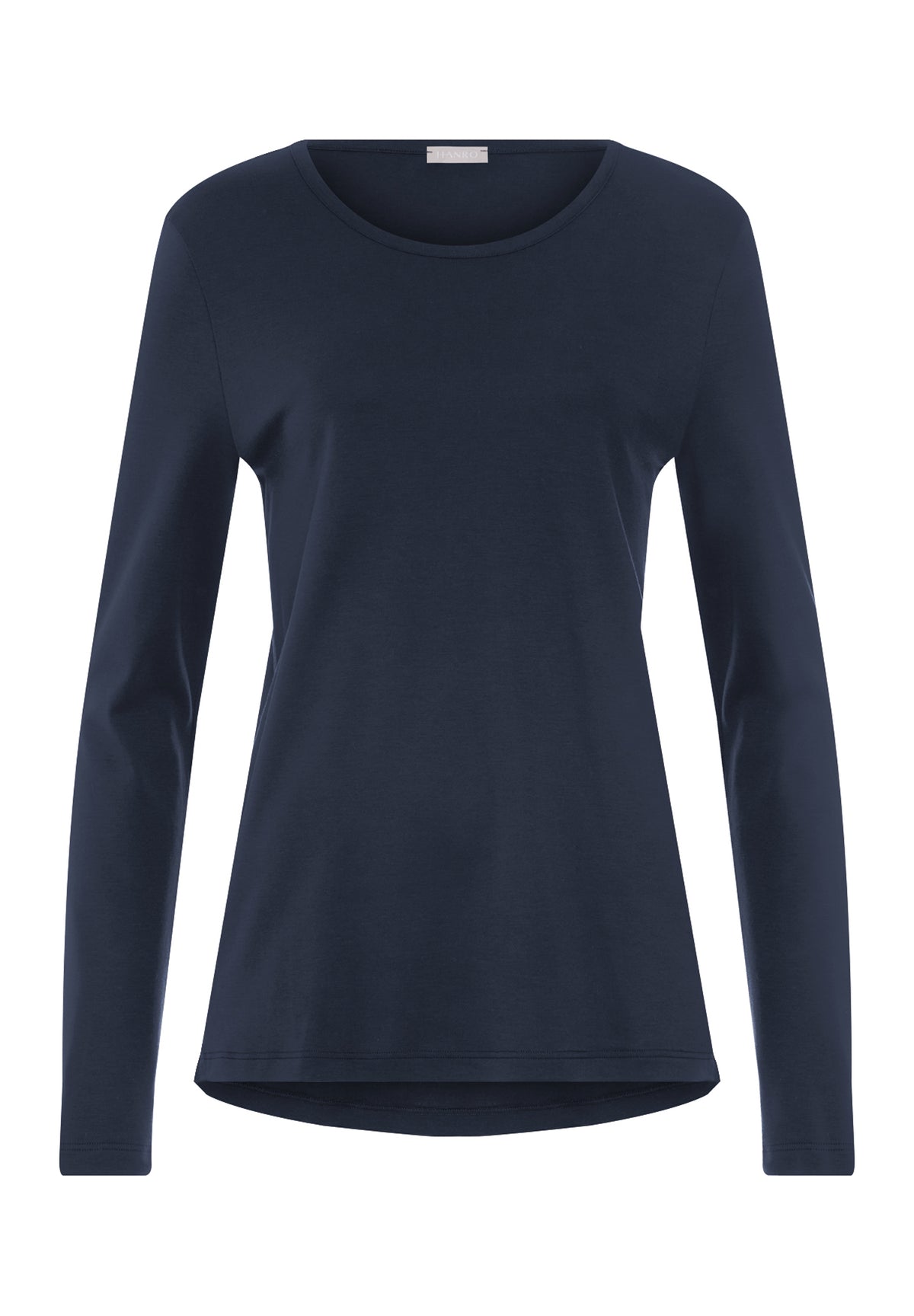 Loungy Nights Relaxed Round Neck Cotton Top | Deep Navy 76491-1610
