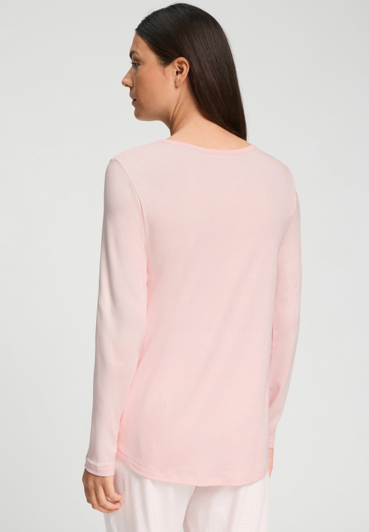 Loungy Nights Relaxed Round Neck Cotton Top | Rosewater 76491-2111