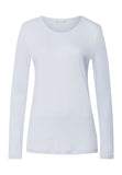 Loungy Nights Relaxed Round Neck Cotton Top | Powder Blue 76491-2512