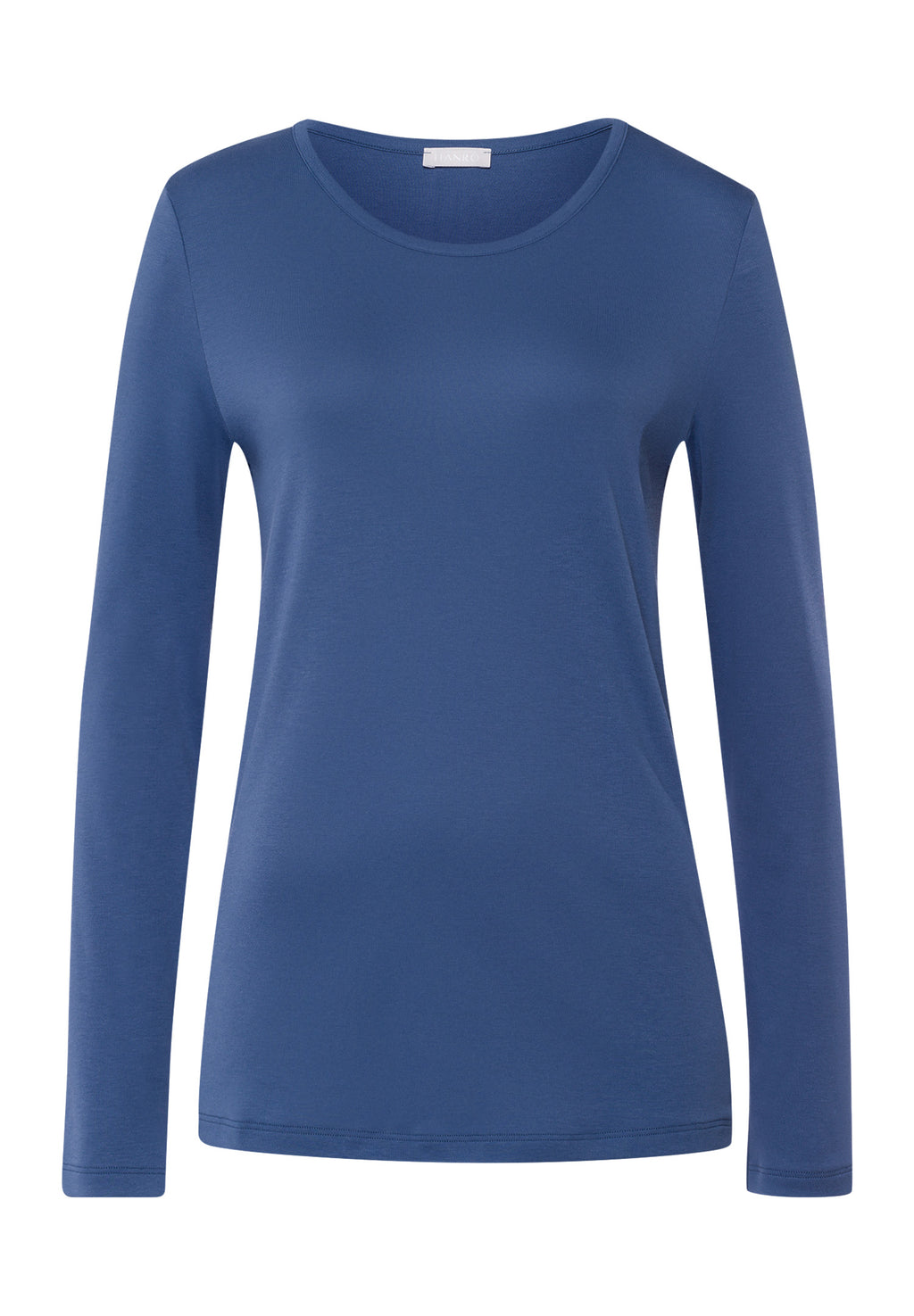 Loungy Nights Relaxed Round Neck Cotton Top | Slate Blue 76491-2642