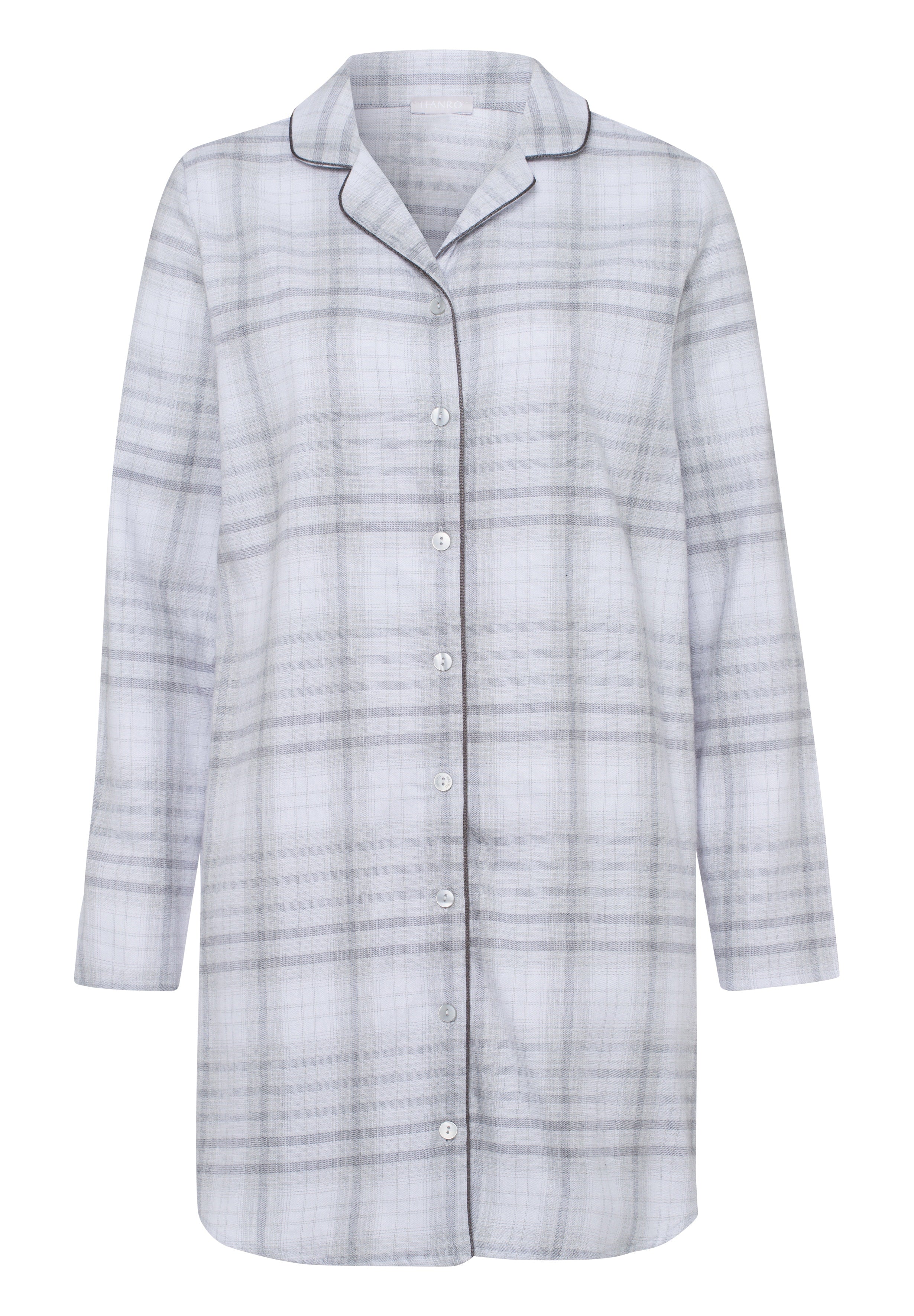 76655 Edda Long Sleeve Nightgown - 2052 Grey Check