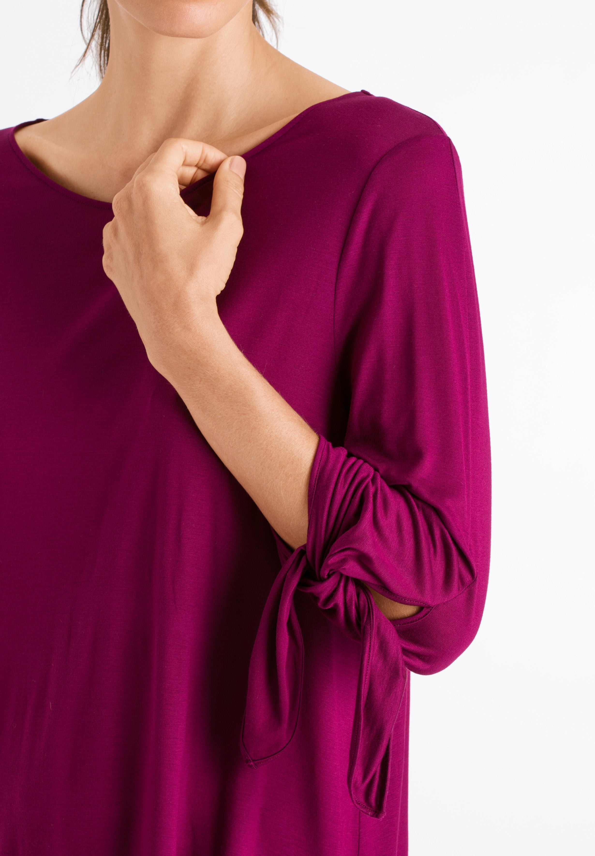 76765 Aba 3/4 Sleeve Shirt - 1471 Amaranth