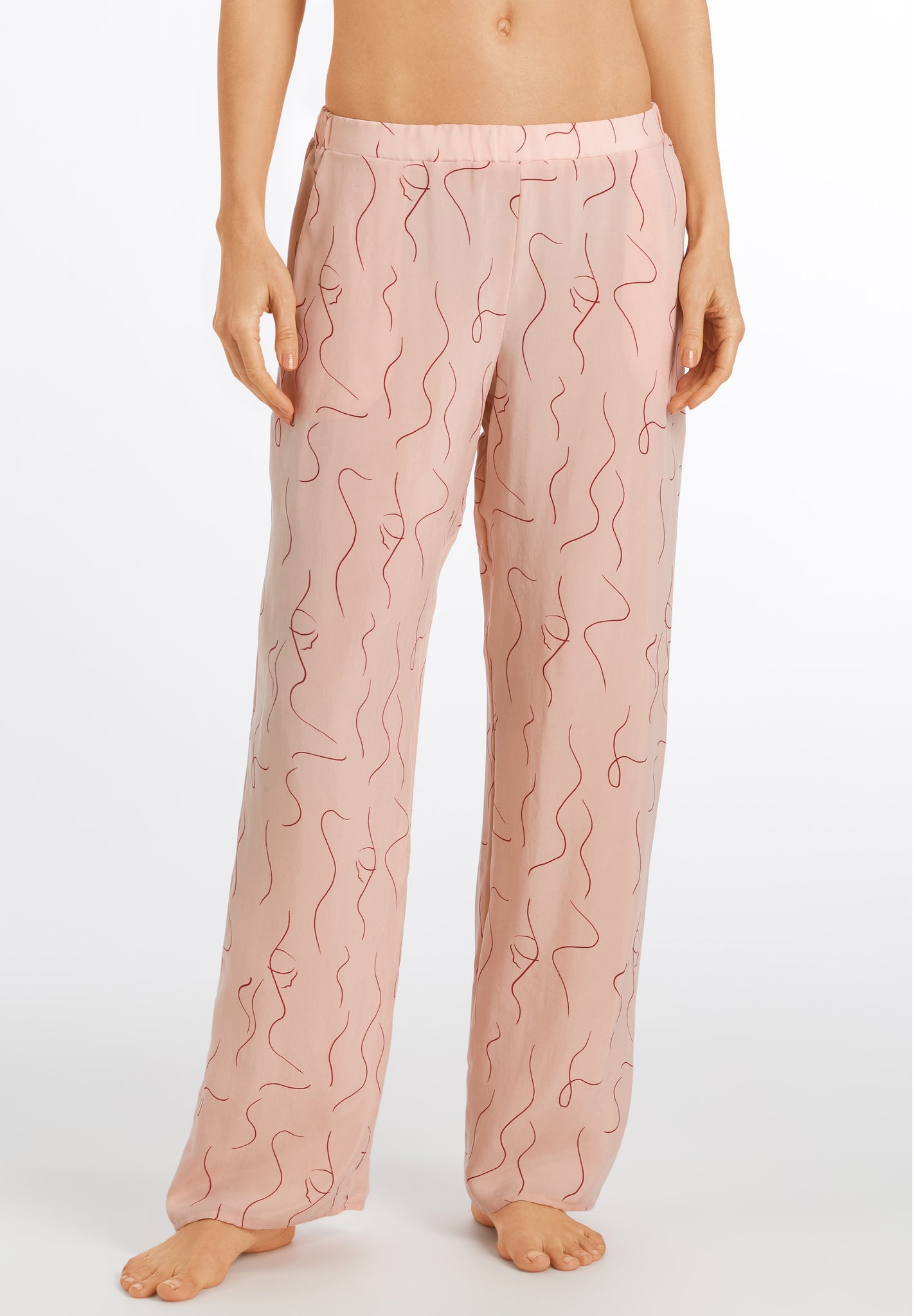 76827 Lille Woven Pants - 2067 Pstl Art Iced Apricot