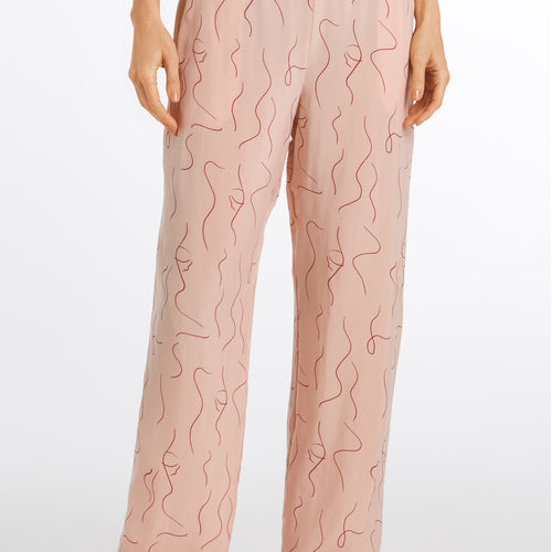 76827 Lille Woven Pants - 2067 Pstl Art Iced Apricot