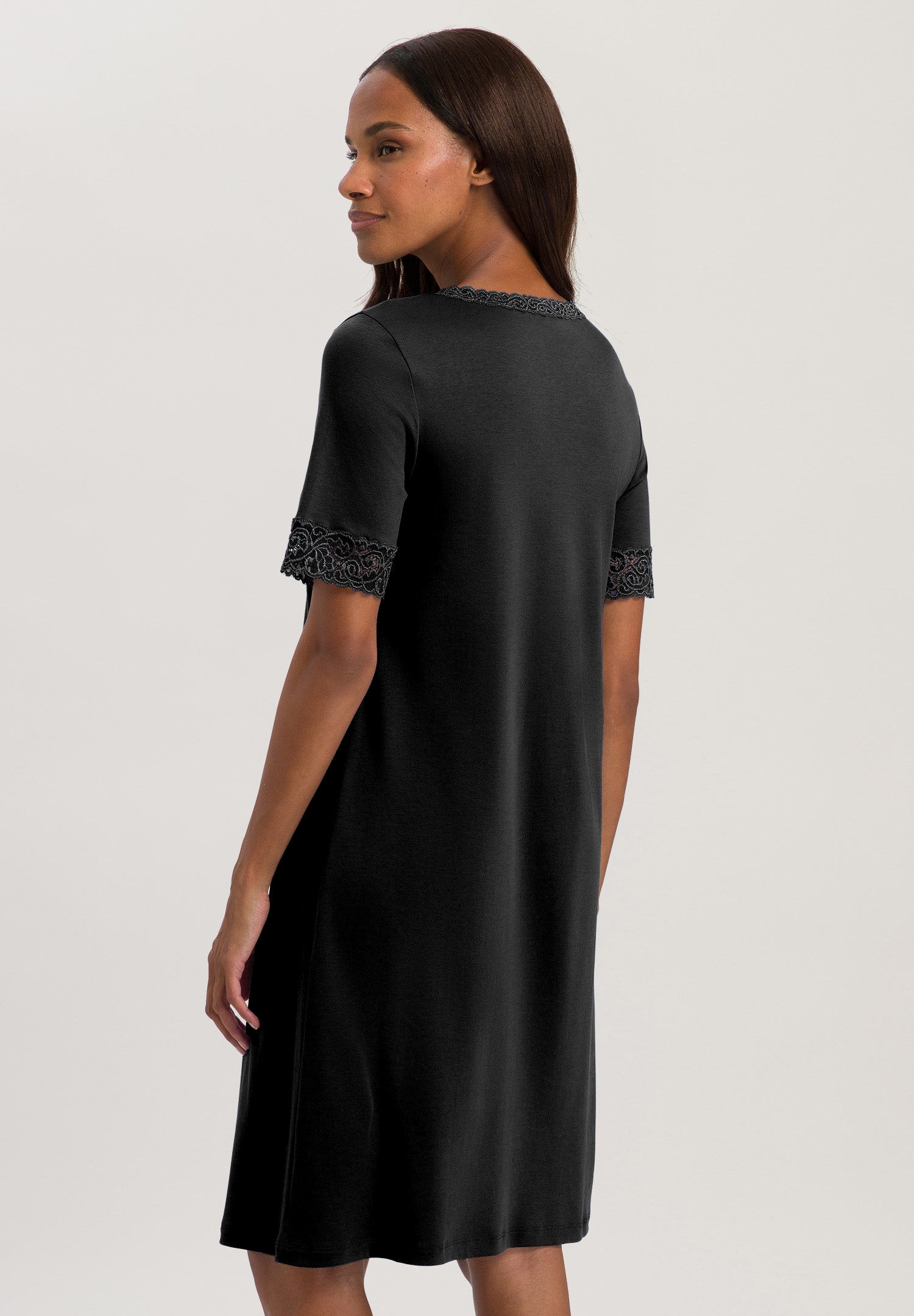 Moments Short Sleeve Nightgown 100cm | Black 77040-019