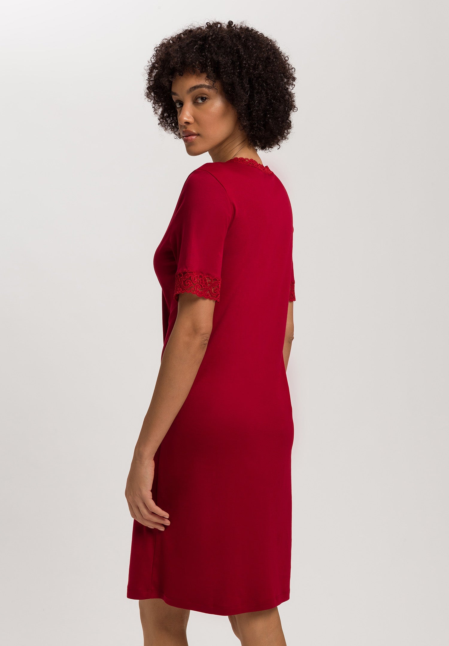 Moments Short Sleeve Nightgown 100cm | Red Dahlia 77040-2418