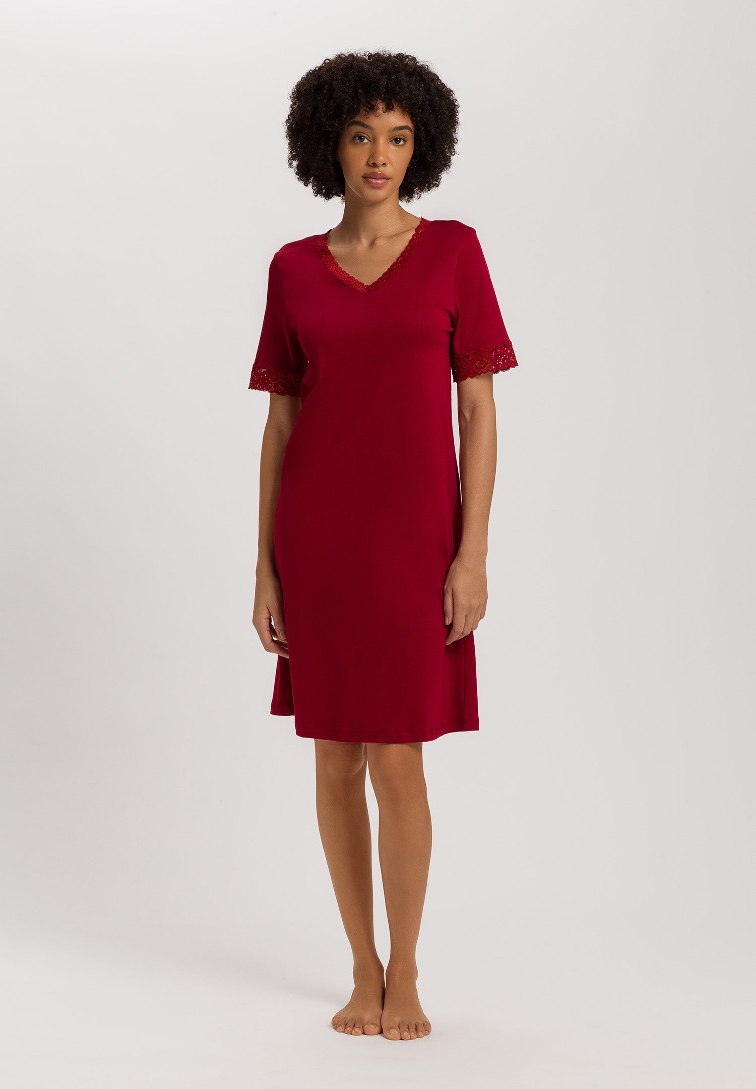Moments Short Sleeve Nightgown 100cm | Red Dahlia 77040-2418
