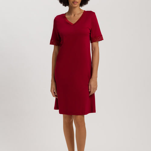 Moments Short Sleeve Nightgown 100cm | Red Dahlia 77040-2418