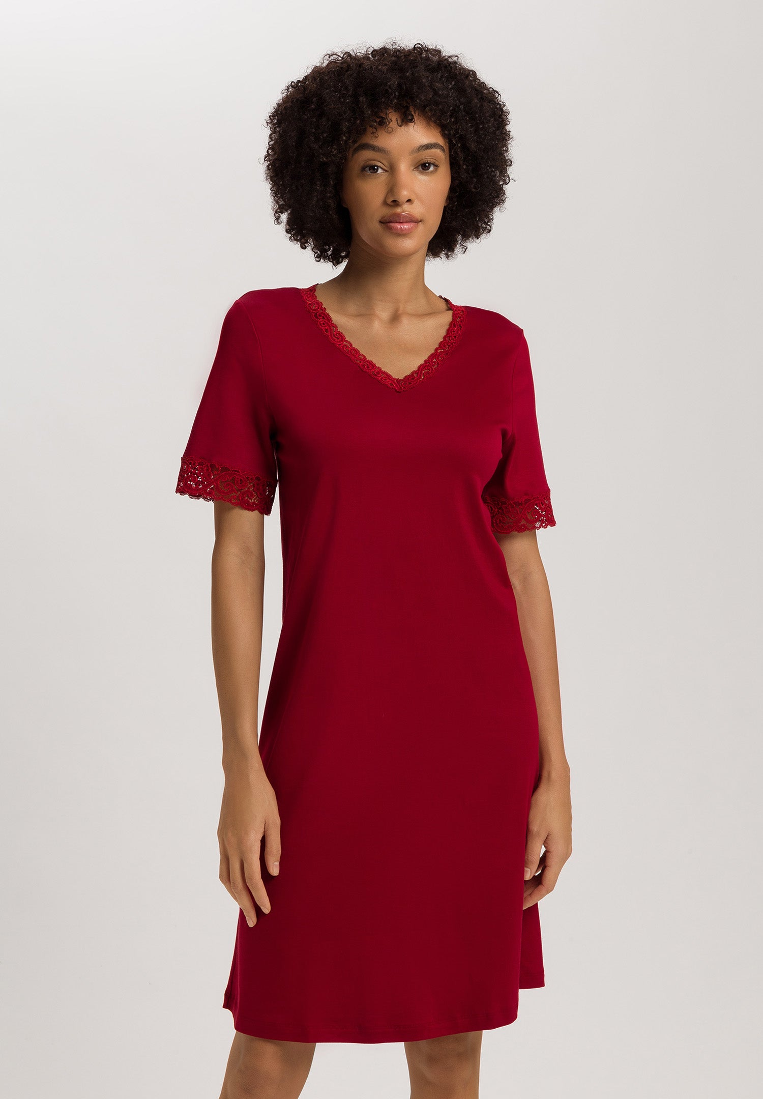 Moments Short Sleeve Nightgown 100cm | Red Dahlia 77040-2418