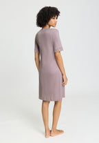 Moments Lace Trim Cotton Nightgown | Stormy Rose 77040-2467
