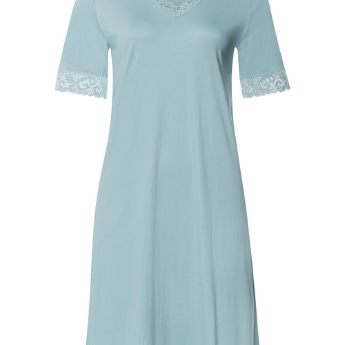 Moments Short Sleeve Nightgown 100cm | Tourmaline Blue 77040-2712