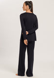 77041 Moments L/Slv Pajama - 019 Black