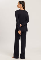 77041 Moments L/Slv Pajama - 019 Black