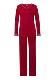 Moments Lace Trim Cotton Pajama Set | Red Dahlia 77041-2418