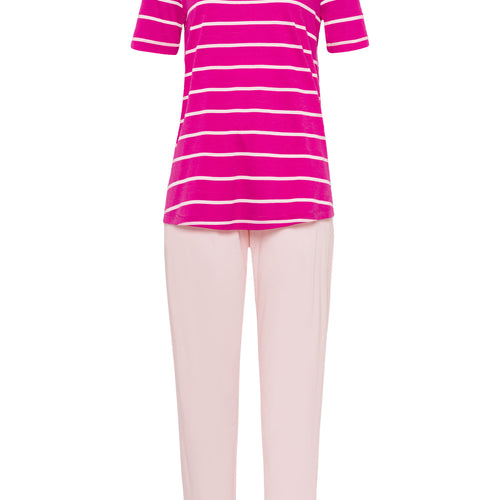 77145 Laura Short Sleeve Long Pajama - 2963 Berry Stripe